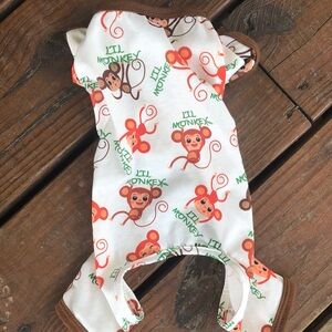 Small Dog Onesie “Lil Monkey “ NWOT